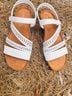 Bare Traps 100% Other Floral White Sandals Size 7 1/2 - photo 6