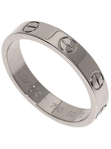Cartier Cartier Mini Love Ring #52, 18K White Gold, Women's Ring, CARTIER (view 1)