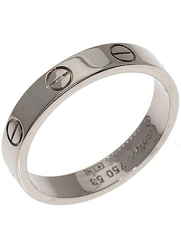 Cartier Cartier Mini Love Ring #53, 18K White Gold, Women's Ring, CARTIER (view 2)