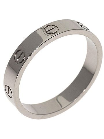 Cartier Cartier Mini Love Ring #60, 18K White Gold, Women's Ring, CARTIER (view 2)