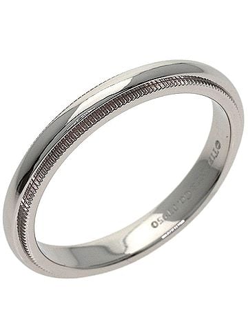 Tiffany & Co. Tiffany & Co. Milgrain Ring, Platinum PT950, Women's Ring. (view 2)