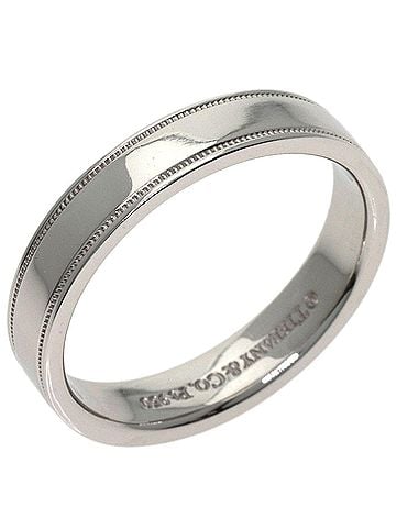 Tiffany & Co. Tiffany & Co. Milgrain Ring, Platinum PT950, Women's Ring. (view 2)