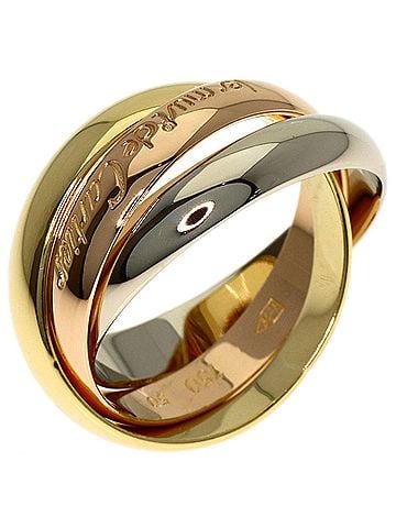 Cartier Cartier Trinity MM #50 Ring - 18K Yellow Gold/18K White Pink Gold Women's CARTIER (view 2)