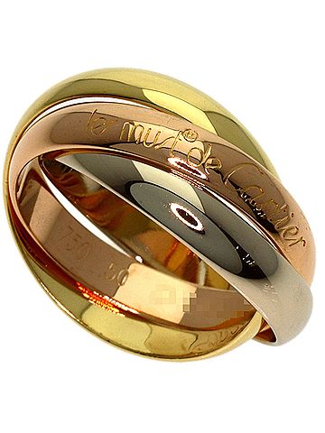 Cartier Cartier Trinity #50 Ring - 18K Yellow Gold/18K White Pink Gold Women's CARTIER (view 1)