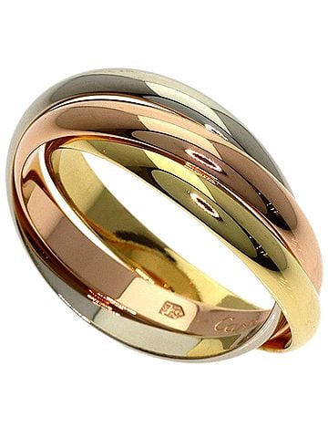 Cartier Cartier Trinity SM #50 Ring - 18K Yellow Gold/18K White Pink Gold Women's CARTIER (view 1)