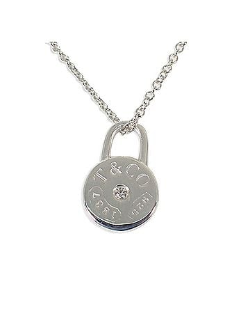 Tiffany & Co. TIFFANY & Co. 925 Diamond 1pc 1837 Round Rock Pendant Necklace (view 2)
