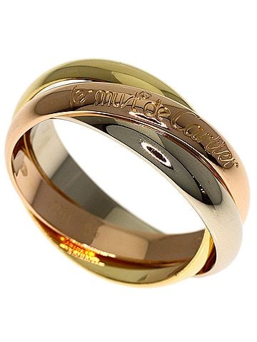 Cartier Cartier Trinity MM #55 Ring - 18K Yellow Gold/18K White Pink Gold Women's CARTIER (view 1)