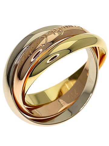 Cartier Cartier Trinity MM #55 Ring - 18K Yellow Gold/18K White Pink Gold Women's CARTIER (view 2)
