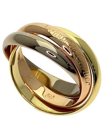 Cartier Cartier Trinity #50 Ring - 18K Yellow Gold/18K White Pink Gold Women's CARTIER (view 1)