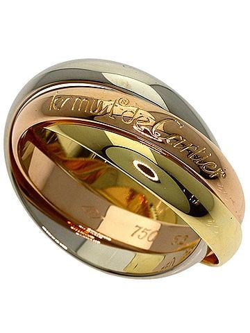 Cartier Cartier Trinity #52 Ring - 18K Yellow Gold/18K White Pink Gold Women's CARTIER (view 1)