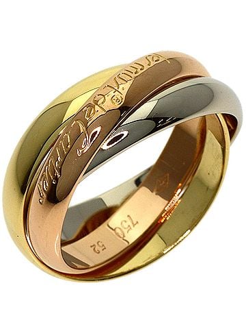 Cartier Cartier Trinity #52 Ring - 18K Yellow Gold/18K White Pink Gold Women's CARTIER (view 2)