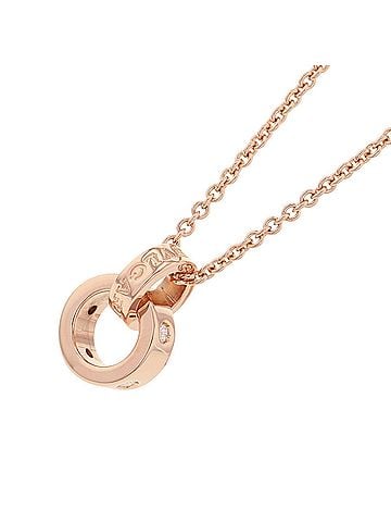 Bvlgari BVLGARI Necklace, Diamond 5P Total approx. 0.14ct, 18KPG Pink Gold, Pendant, Diamonds (view 1)