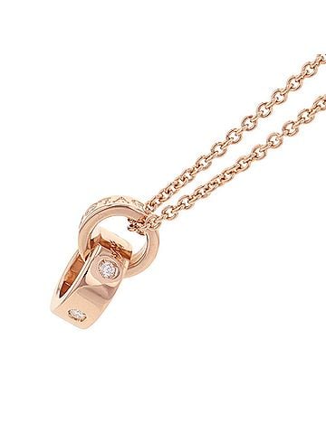 Bvlgari BVLGARI Necklace, Diamond 5P Total approx. 0.14ct, 18KPG Pink Gold, Pendant, Diamonds (view 2)