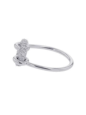 Hermès Hermes New Farandole Ring with 48 Diamonds (0.45ct total), 18K White Gold. (HERMES Diamond Ring) (view 2)