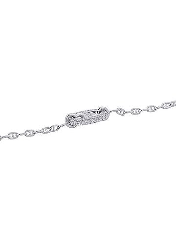 Hermès Hermes New Farandole Bracelet with 48 Diamonds (0.45ct total) in 18K White Gold, Size SH. (HERMES Farandole) (view 2)
