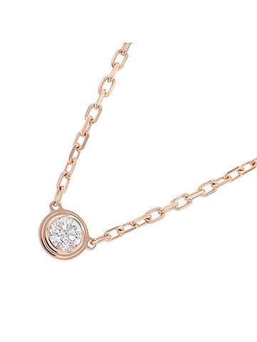 Cartier Cartier Damour Necklace SM Small Model Diamond 1P Total 0.09ct 18KPG Pink Gold B7215700 Pendant (view 1)
