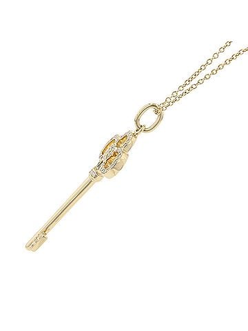 Tiffany & Co. Tiffany & Co. Crown Key Diamond Necklace in 18K Yellow Gold. Part of the Collection. (view 2)