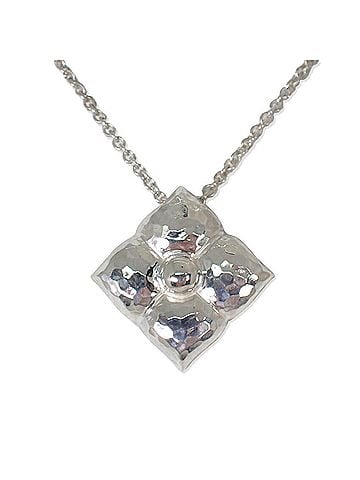 Tiffany & Co. TIFFANY & Co. 925 Hammered Flower Pendant Necklace (view 1)