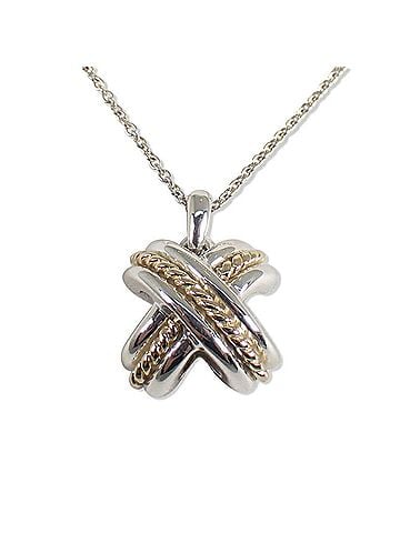 Tiffany & Co. TIFFANY & Co. 925 750 Signature Cross Pendant Necklace (view 2)
