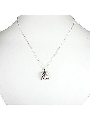 Tiffany & Co. TIFFANY & Co. 925 750 Signature Cross Pendant Necklace (view 1)