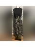 Tahari 100% Polyester Floral Black Green Blue Orange Casual Dress Size 10 - photo 8