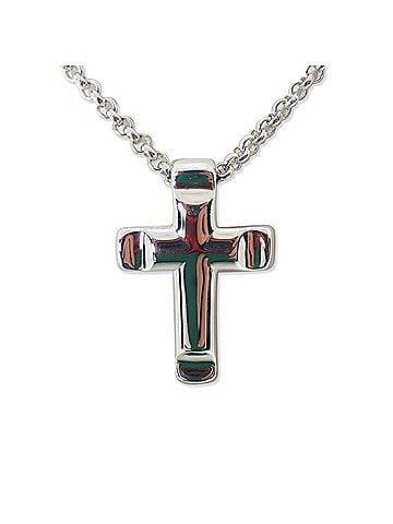 Tiffany & Co. TIFFANY & Co. 925 Paloma Groove Cross Pendant Necklace (view 2)
