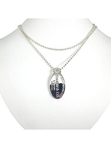 Tiffany & Co. TIFFANY & Co. 925 Return to Oval Tag Long Pendant Necklace (view 2)
