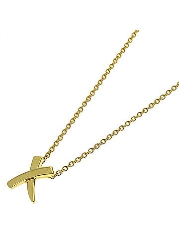 Tiffany & Co. Tiffany Graffiti X Necklace, 18K Yellow Gold, Women's, TIFFANY&Co. (view 1)