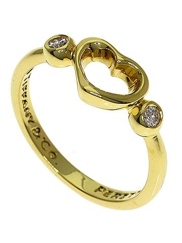 Tiffany & Co. Tiffany & Co. Open Heart Diamond Ring, 18K Yellow Gold, Women's. (view 1)