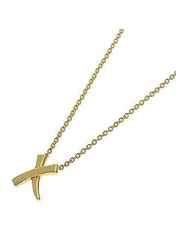 Tiffany & Co. Tiffany Graffiti X Necklace, 18K Yellow Gold, Women's, TIFFANY&Co. (view 1)
