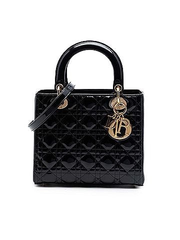 Dior Medium Patent Cannage Lady Dior (view 1)