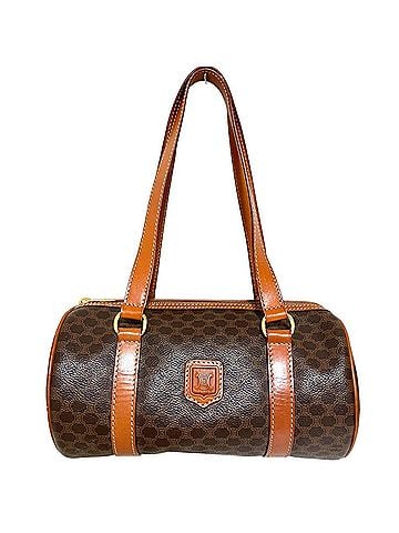 Céline CELINE Old M94 Macadam Pattern Mini Boston Bag Handbag Drum Brown Women's (view 1)