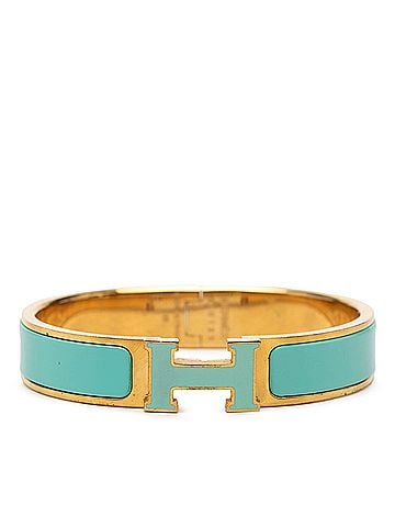 Hermès Narrow Enamel Clic H Bracelet PM (view 1)