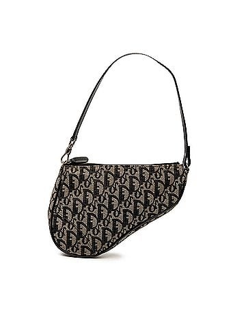 Dior Mini Diorissimo Canvas Saddle Pochette (view 1)