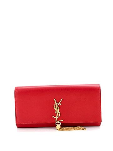 Saint Laurent Classic Monogram Tassel Clutch Leather Long (view 1)
