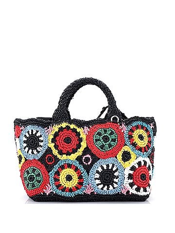 Prada Circle Tote Raffia Crochet (view 1)