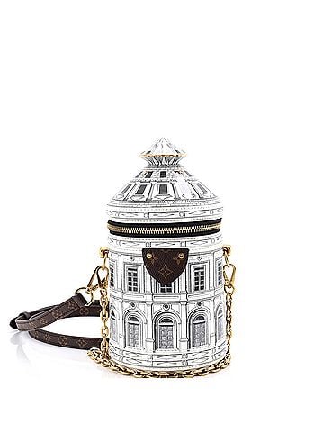 Louis Vuitton Cannes Vase Handbag Limited Edition Fornasetti Architettura Print Leather and Monogram Canvas (view 1)