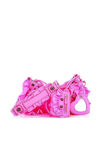 Balenciaga Le Cagole Giant Studs Shoulder Bag Ruffled Spandex XS (view 1)