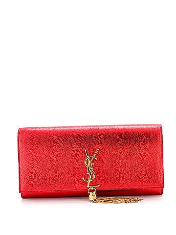 Saint Laurent Classic Monogram Tassel Clutch Leather Long (view 1)