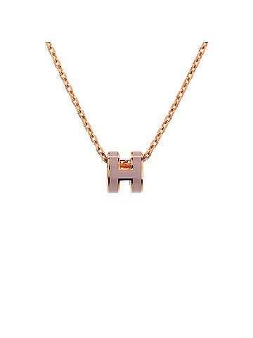 Hermès Pop H Pendant Chain Necklace Metal and Enamel Mini (view 1)