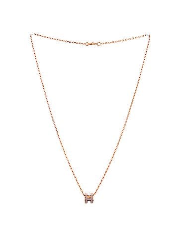 Hermès Pop H Pendant Chain Necklace Metal and Enamel Mini (view 2)