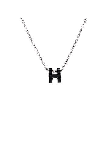 Hermès Pop H Pendant Chain Necklace Metal and Enamel Mini (view 1)
