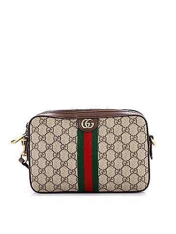 Gucci Ophidia Zip Wristlet Shoulder Bag GG Coated Canvas Small (view 1)