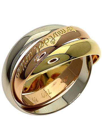 Cartier Cartier Trinity #50 Ring - 18K Yellow Gold/18K White Pink Gold Women's CARTIER (view 2)