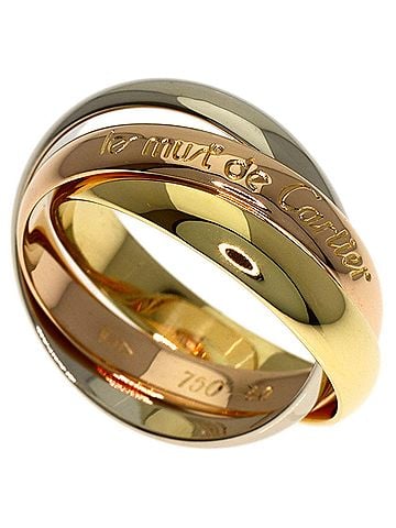 Cartier Cartier Trinity #50 Ring - 18K Yellow Gold/18K White Pink Gold Women's CARTIER (view 1)