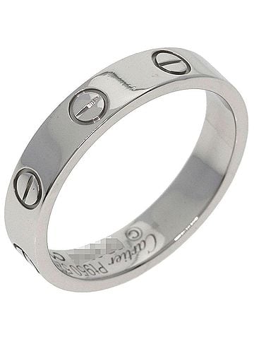 Cartier Cartier Mini Love Ring #52, Platinum PT950, Women's Ring, CARTIER (view 2)