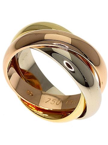 Cartier Cartier Trinity MM #48 Ring - 18K Yellow Gold/18K White Pink Gold Women's CARTIER (view 1)