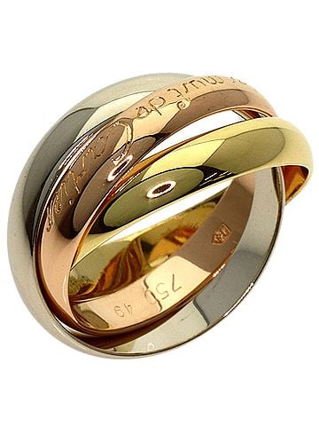 Cartier Cartier Trinity #49 Ring - 18K Yellow Gold/18K White Pink Gold Women's CARTIER (view 2)