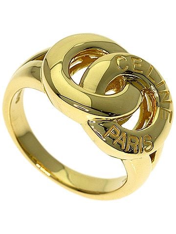 Céline Celine Double Circle Ring, 18K Yellow Gold, Women's (view 1)