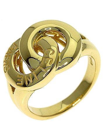 Céline Celine Double Circle Ring, 18K Yellow Gold, Women's (view 2)